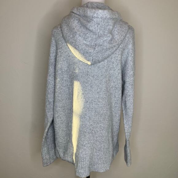Gray Hooded Sweater Oversized Sz XS H&M - Picture 2 of 9